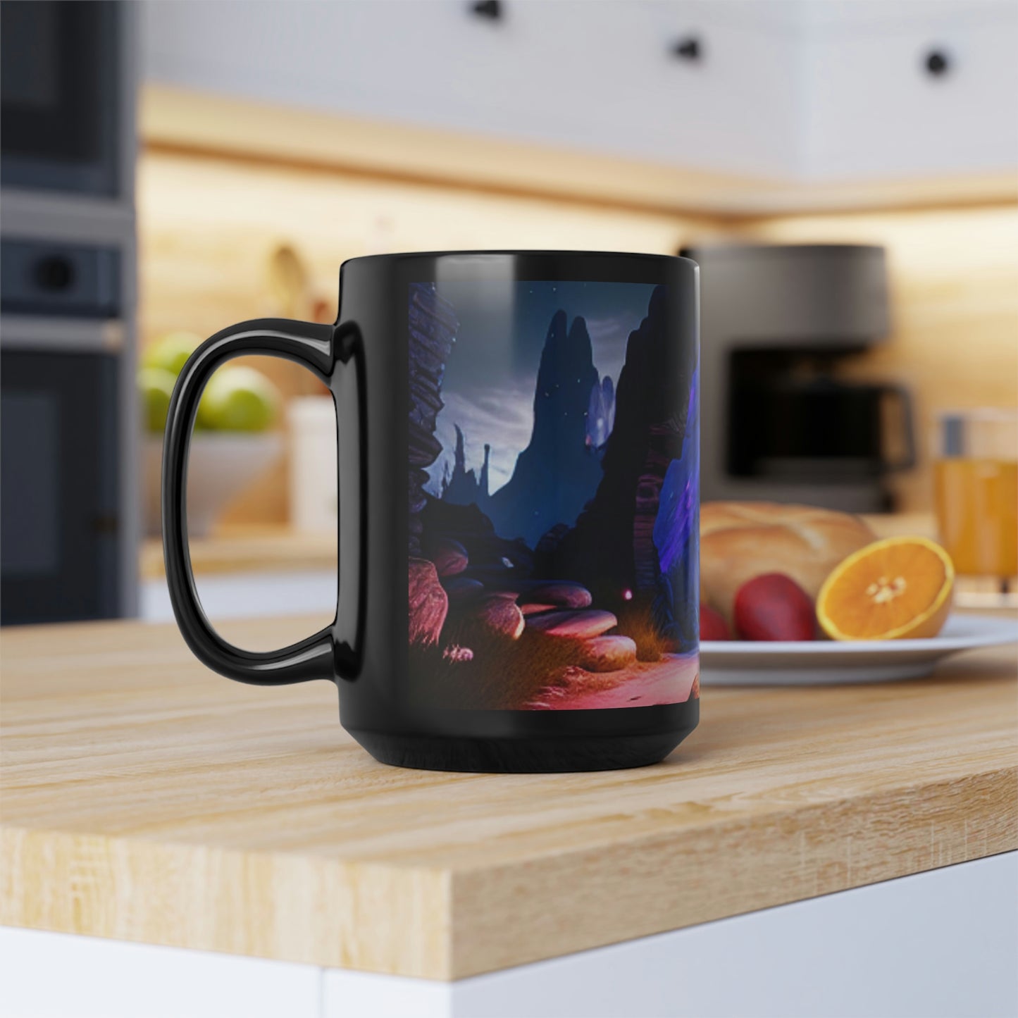 Frostfire Black Mug, 15oz