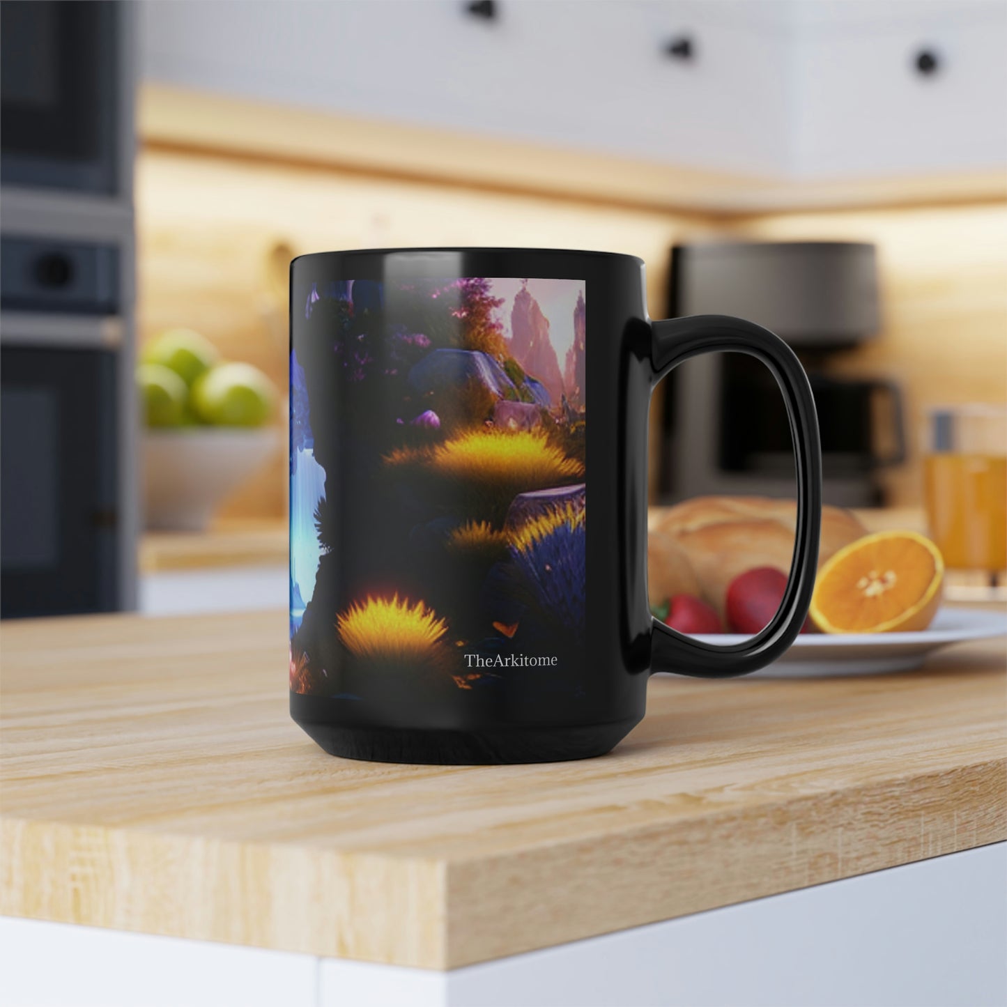 Frostfire Black Mug, 15oz